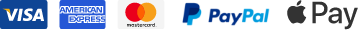 We accept Visa, American Express, Mastercard, PayPal and Apple Pay