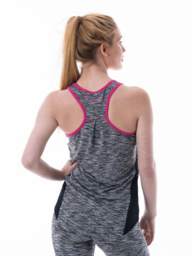 Womens Grey Marl Fitted Vest