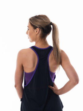 Womens Purple Loose Fit Vest