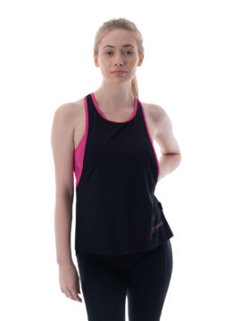 Womens Black Loose Fit Vest