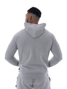 Mens Grey Marl Hoodie