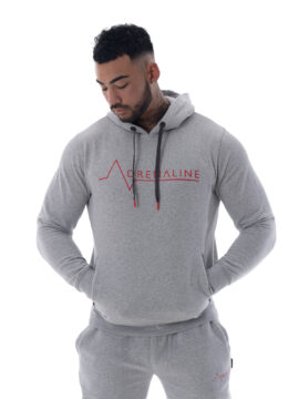 Mens Grey Marl Hoodie